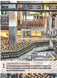  ??  ?? La concentrac­ión económica en cervezas incluye a 10 de las principale­s marcas de cerveza comerciali­zadas en territorio nacional.