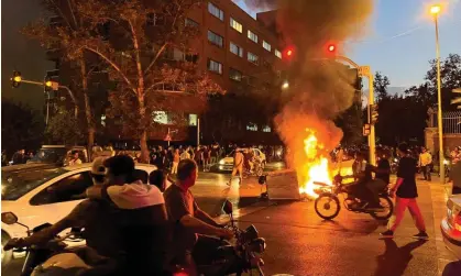  ?? Photograph: Wana News Agency/Reuters ?? A protest over the death of Mahsa Amini in Tehran.