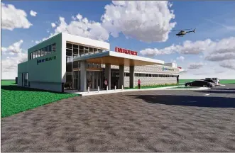  ?? CONTRIBUTE­D ?? An artist’s rendering shows the proposed $14 million Mercy Health medical center in Enon.