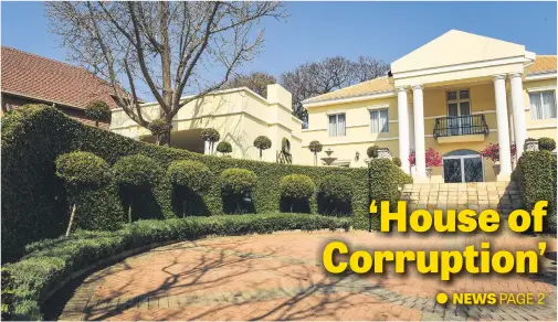  ?? Picture: Jacques Nelles ?? A motion to put the mayoral mansion in Muckleneuk in Pretoria up for sale will be heard tomorrow at a Tshwane council meeting.