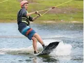  ?? ?? Central Florida Explorer Patrick Connolly at the Orlando Watersport­s Complex.