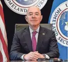  ?? JACK GRUBER/USA TODAY ?? Department of Homeland Security Secretary Alejandro Mayorkas is launching a national and global child exploitati­on awareness campaign.