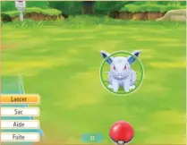  ??  ??   Le lancer de Poké Ball est un nouveau dans le gameplay et on adore !