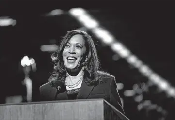  ?? ERIN SCHAFF/THE NEW YORK TIMES ?? Vice President-elect Kamala Harris has risen higher in the country’s leadership than any woman ever before her.