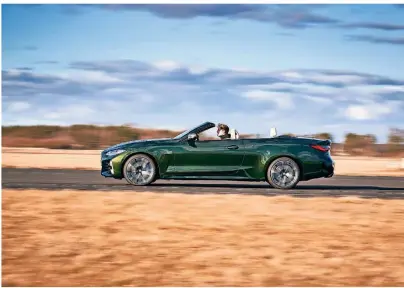  ?? FOTO: BMW AG/DPA-TMN ?? Frisches für Frischluft­fans: Zu den wenigen Neuheiten der Saison gehört das BMW 4er Cabrio.