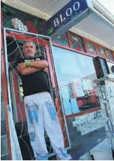  ?? Photo: Yaseen Gaffar ?? Owner of Bloo Bistro on Main Road, Paul Zeman, says the situation in Main Road is also deteriorat­ing.