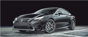  ?? LEXUS ?? Lexus is giving its RC F sports coupe the all-black treatment.