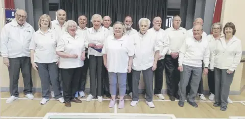  ?? ?? Donnington Short Mat Bowls Club bowlers pay an overdue visit to Nyetimber SMBC