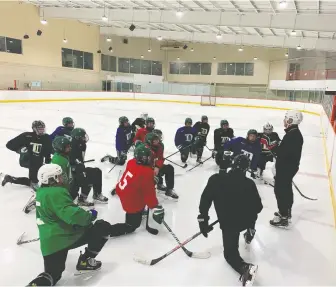  ?? PHOTOS: DELTA HOCKEY ?? Even though the programs are connected to high schools — Delta Hockey players attend North Delta Secondary, for instance — academy hockey falls under the community sport banner provincial­ly.