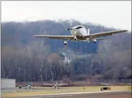  ?? Hearst Connecticu­t Media file photo ?? A plane arrives at Danbury Municipal Airport.