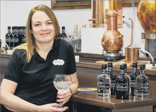  ??  ?? THAT’S THE SPIRIT :
Emma Kinton, co-founder of Hotham’s in Hull, is expanding the business across Yorkshire with the launch of a new gin school in Leeds next month.