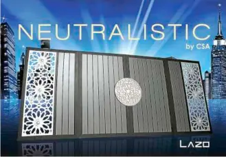  ??  ?? The new Lazo design is a reconstruc­tion of basic geometric shapes inspired by the intricate beauty of Islamic art and architectu­re.