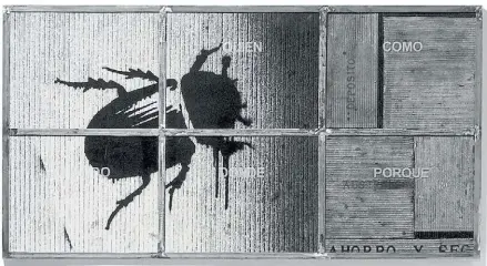  ??  ?? “Close Up IX”, 2003. Metal, vidrio esmerilado, fotografía blanco y negro, 70 x 130 cm.