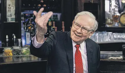  ?? Picture / Bloomberg ?? Warren Buffett is widely regarded as the one of the world’s most astute investors.
