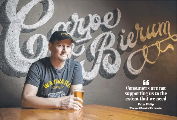  ?? ?? Wayward Brewing founder and former chair of the Independen­t Brewers Associatio­n Peter Philip and (inset) Philter co-founder Stef Constantou­las.