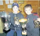  ?? Junior Merit winners Chris Farrell (left) and Harry Copeland (right) ??