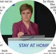  ??  ?? First Minister Nicola Sturgeon acknowledg­ed that people were feeling ‘ scunnered’
