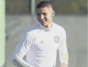  ??  ?? 2 Celtic’s Polish striker Patryk Klimala trains ahead of today’s Old Firm game