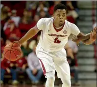  ?? NWA Democrat- Gazette/ BEN GOFF ?? Arkansas junior guard Daryl Macon is the team’s second- leading scorer, but it’s his ability to knock down free throws late in games that’s earning respect from teammates and opposing coaches.