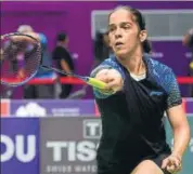  ?? AFP ?? Saina Nehwal in action against Ratchanok Intanon on Sunday.