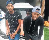  ??  ?? Wits midfielder Thabang Monare, right, with his twin brother Thabo.