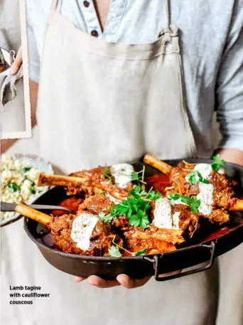  ??  ?? Lamb tagine with cauliflowe­r couscous