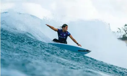  ?? Photograph: Tony Heff/World Surf League/Getty Images ?? Molly Picklum of Australia surfs at the Hurley Pro Sunset Beach at Oahu, Hawaii.