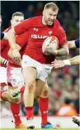  ??  ?? Power: Wales’ Ross Moriarty