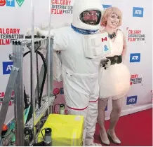  ?? PHOTOS: GAVIN YOUNG ?? Sci-fi characters get the red carpet going at the Calgary Internatio­nal Film Festival on Wednesday.