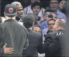  ?? FRANK FRANKLIN II / AP ?? Madison Square Garden’s security director was fired after the altercatio­n with Charles Oakley at Wednesday night’s Clippers-Knicks game.