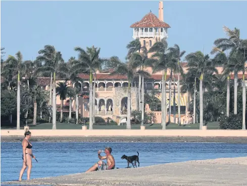  ?? REUTERS ?? US President Donald Trump’s Mar-a-Lago resort is seen in Palm Beach, Florida on Tuesday.