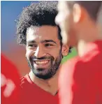  ??  ?? Mo Salah at training yesterday.