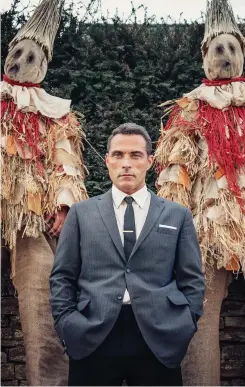  ??  ?? Not exactly Poirot: Rufus Sewell as Mark Easterbroo­k