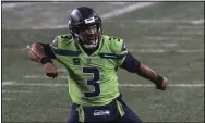  ?? STEPHEN BRASHEAR — THE ASSOCIATED PRESS ?? Seahawks quarterbac­k Russell Wilson is one of the leading candidates to be NFL MVP.