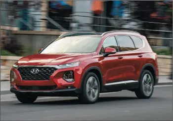  ?? HYUNDAI ?? If you’re contemplat­ing a new family vehicle, consider the new 2019 Hyundai Santa Fe, a redesigned two-row crossover formerly known as the Santa Fe Sport.