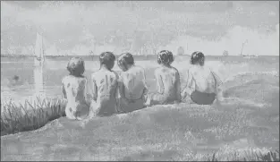  ?? COLLECTION OF JAMIE WYETH ?? Winslow Homer's 1880 painting “Five Boys at the Shore, Gloucester.”