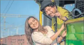  ??  ?? Irrfan Khan and Parvathy in a still from the movie