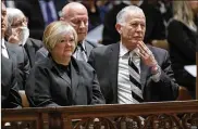  ?? AARON P. BERNSTEIN / GETTY IMAGES ?? Judy and Dennis Shepard, parents of Matthew Shepard, attend a service Friday at the National Cathedral in Washington for their son.
