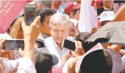  ?? El aspirante presidenci­al pasó por el área metropolit­ana como parte de su campaña presidenci­al. ROBERTO ALANÍS ??