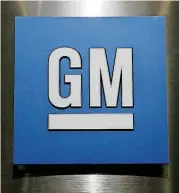  ?? [AP FILE PHOTO] ?? This file photo shows a General Motors Co. logo during a news conference in Detroit. General Motors says it will ask the federal government for one national gas mileage standard, including a requiremen­t that a percentage of auto companies’ sales be zero-emissions vehicles. Mark Reuss, GM’s executive vice president of product developmen­t, said the company will propose that a certain percentage of nationwide sales be made up of vehicles that run on electricit­y or hydrogen fuel cells.