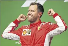 ?? CHARLES COATES /AFP ?? EL ACTUAL LÍDER. El piloto de Ferrari Sebastian Vettel.