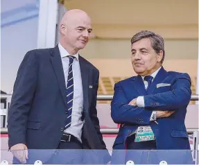  ??  ?? Gianni Infantino conta agora com a colaboraçã­o de Fernando Gomes