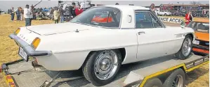  ??  ?? EXOTIC BEAUTY: This super-rare Mazda Cosmo rotary-engined sports car is the only one in Africa