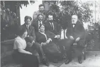  ?? (Beit Aaronsohn, Zichron Ya’acov) ?? A LARGE ROLE in securing the Balfour Declaratio­n was played by the Jewish undergroun­d movement headed by Aaron Aaronsohn, seen at the rear of this family photograph.