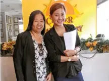  ??  ?? Chenne Soriano, Marketing Manager of the Center for Asian Culinary Studies with Mindanao Examiner Davao Bureau Chief Malou Cablinda.