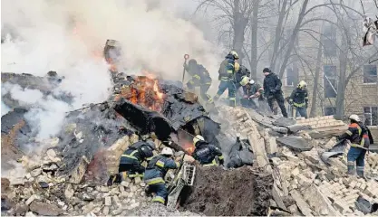  ?? ?? Kharkiv, no nordeste do país, foi a cidade em que os mísseis russos mais danos fizeram.