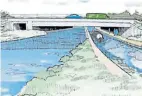  ?? IMAGE: PERFECT CIRCLE ?? An artist’s impression of the new canal channel under the M5.