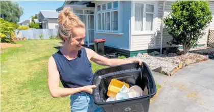  ?? Photo / Supplied ?? Hastings resident Courtney Henderson is looking forward to No 5 plastic recycling starting.