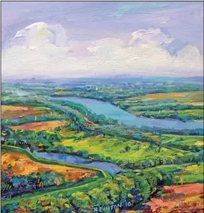  ?? (Courtesy Henri Linton) ?? Arkansas River #178 by Henri Linton is an example of his colorful approach to landscape.