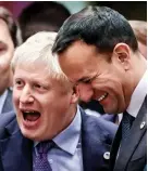  ??  ?? Boris and Leo Varadkar yesterday